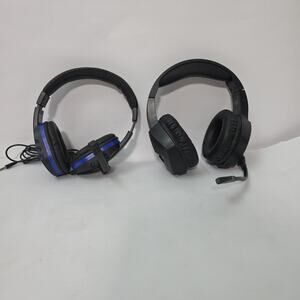 Lot Of 2 Gaming Headsets 1 Wired LVLUP And 1 Wireless Binnune Working